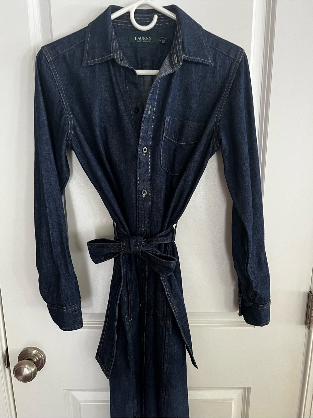 Ralph Lauren Dark Denim Shirt Dress with Belt